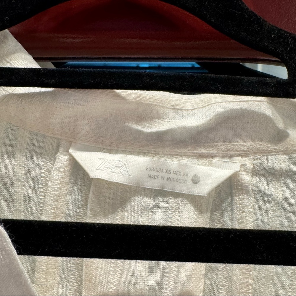 Zara ZW Collection Striped Shirt w Ties - US XS - Picture 2 of 8